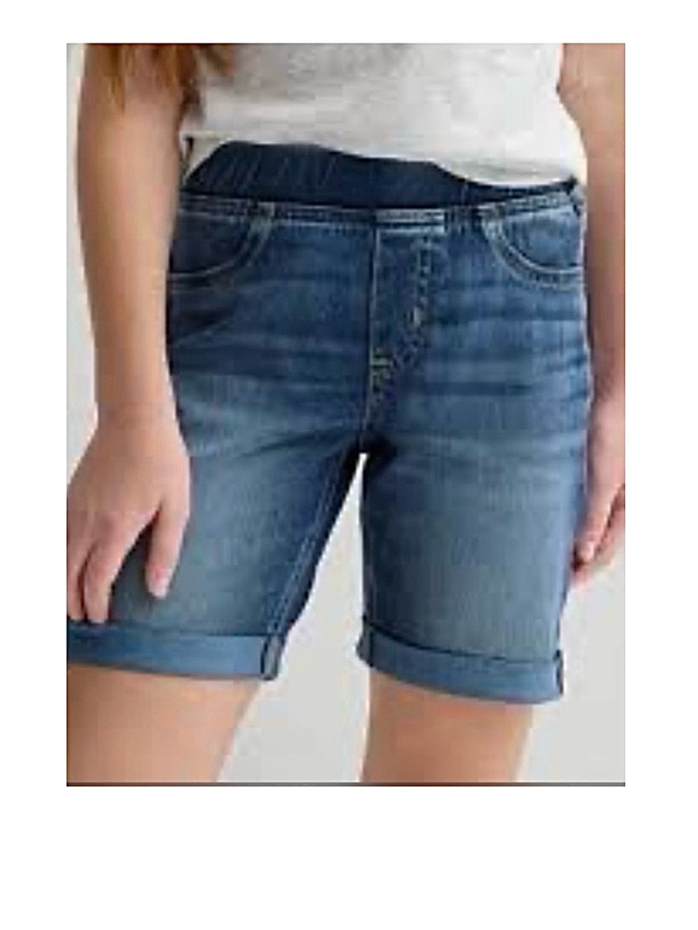 🆕- Arizona Jeans- Kids Pull On Bermuda Jean Shorts 14 1/2